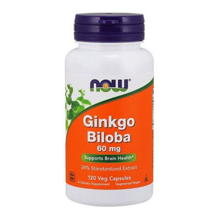 Гінкго Білоба, Ginkgo Biloba, Now Foods, 60 мг, 120 кап.