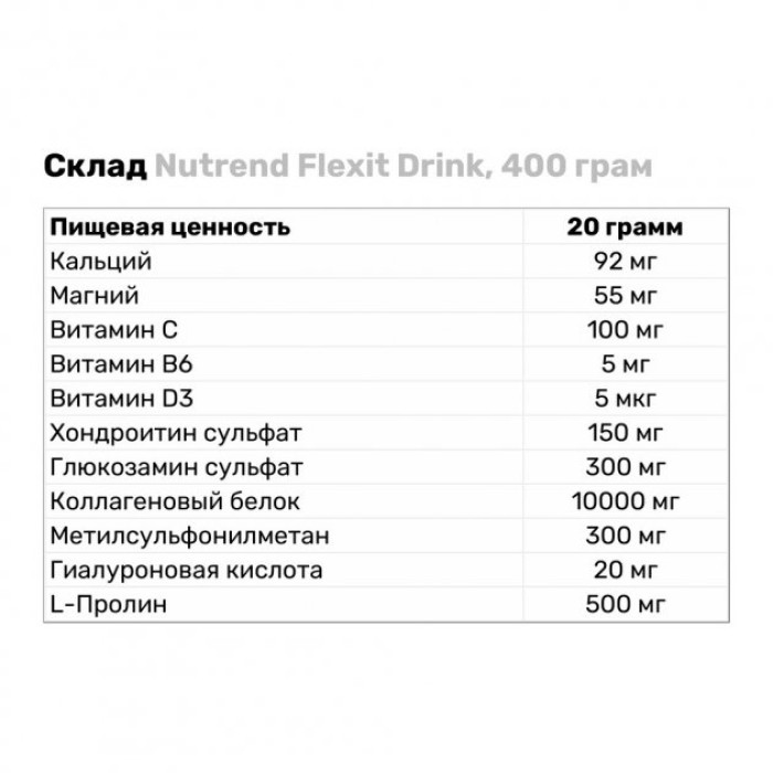 Хондропротектор Nutrend Flexit Drink Grapefruit 400g , шт
