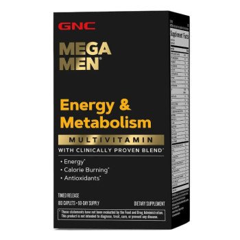Вітаміни чоловічі GNC Мега Мен енергія та метаболізм 180 капсул