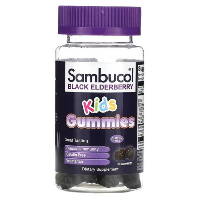 Самбукол Вітамін С+чорна бузина Sambucol Kids Gummies 30 жувальних таблеток